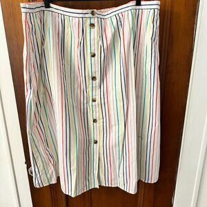 J. Crew Factory Button Front Midi Skirt